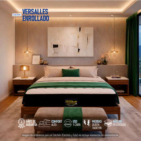 Colchón Enrollado Versalles Blanco Queen 160 X 190 Cm Firmeza Medio - COLCHONES | Bylmo