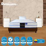 Combo Base Cama y Colchón Caribe Blanco y Cafe Sencillo 100 X 190 Cm Firmeza Suave Doble Faz - COLCHONES | Bylmo