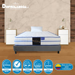 Combo Base Cama Y Colchón Caribe Blanco Y Gris Sencillo 100 X 190 Cm Firmeza Suave Doble Faz