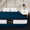 Combo Base Cama Y Colchón Dublín Azul Queen 160 X 190 Cm Firmeza Medio