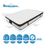 Combo Base Cama y Colchón Dublín Cafe Sencillo 100 X 190 Cm Firmeza Medio - COLCHONES | Bylmo