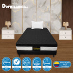 Combo Base Cama Y Colchón Dublín Negro Sencillo 100 X 190 Cm Firmeza Medio