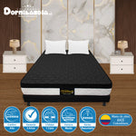 Combo Base Cama Y Colchón Dublín Negro Semidoble 120 X 190 Cm Firmeza Medio