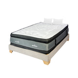 Combo Base Cama y Colchón Excalibur Gris y Arena King 200 X 200 Cm Firmeza Medio Doble Faz - COLCHONES | Bylmo