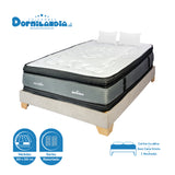 Combo Base Cama y Colchón Excalibur Gris y Arena King 200 X 200 Cm Firmeza Medio Doble Faz - COLCHONES | Bylmo