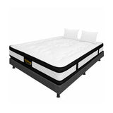 Combo Base Cama y Colchón Casata Blanco y Gris Semidoble 120 X 190 Cm Firmeza Medio Firme Doble Faz - COLCHONES | Bylmo