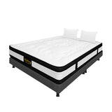 Combo Base Cama y Colchón Blanco y Gris King 200 X 200 Cm Firmeza Medio Suave Doble Faz - COLCHONES | Bylmo