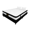 Combo Base Cama Y Colchón Blanco Y Negro Semidoble 120 X 190 Cm Firmeza Medio Suave Doble Faz