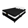 Combo Base Cama Y Colchón Blanco Y Negro Queen 160 X 190 Cm Firmeza Medio Suave Doble Faz