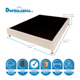 Combo Base Cama y Colchón Infinity Blanco y Arena Semidoble 120 X 190 Cm Firmeza Medio Firme Doble Faz - COLCHONES | Bylmo