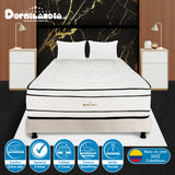 Combo Base Cama y Colchón Infinity Blanco y Arena Queen 160 X 190 Cm Firmeza Medio Firme Doble Faz - COLCHONES | Bylmo