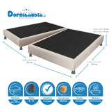 Combo Base Cama y Colchón Infinity Blanco y Arena King 200 X 200 Cm Firmeza Medio Firme Doble Faz - COLCHONES | Bylmo