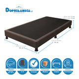 Combo Base Cama y Colchón Infinity Blanco y Cafe Sencillo 100 X 190 Cm Firmeza Medio Firme Doble Faz - COLCHONES | Bylmo