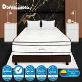 Combo Base Cama y Colchón Infinity Blanco y Cafe King 200 X 200 Cm Firmeza Medio Firme Doble Faz - COLCHONES | Bylmo