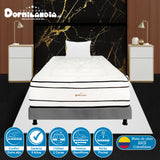 Combo Base Cama y Colchón Infinity Blanco y Gris Sencillo 100 X 190 Cm Firmeza Medio Firme Doble Faz - COLCHONES | Bylmo