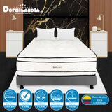 Combo Base Cama y Colchón Infinity Blanco y Gris Semidoble 120 X 190 Cm Firmeza Medio Firme Doble Faz - COLCHONES | Bylmo