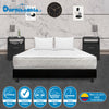 Combo Base Cama Y Colchón Macizo Blanco Y Negro King 200 X 200 Cm Firmeza Firme Doble Faz