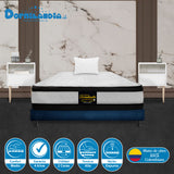 Combo Base Cama y Colchón Malta Blanco y Azul Sencillo 100 X 190 Cm Firmeza Firme Doble Faz - COLCHONES | Bylmo