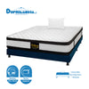 Combo Base Cama Y Colchón Malta Blanco Y Azul Sencillo 100 X 190 Cm Firmeza Firme Doble Faz