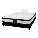 Combo Base Cama y Colchón Malta Blanco y Negro Sencillo 100 X 190 Cm Firmeza Firme Doble Faz - COLCHONES | Bylmo