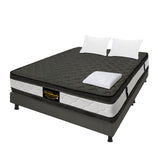Combo Base Cama y Colchón Marshall Gris Queen 160 X 190 Cm Firmeza Medio Doble Faz - COLCHONES | Bylmo