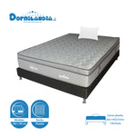 Combo Base Cama Y Colchón Maxiflex Gris Y Negro Sencillo 100 X 190 Cm Firmeza Suave