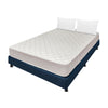 Combo Base Cama Y Colchón Multisleep Blanco Y Azul Semidoble 120 X 190 Cm Firmeza Medio Doble Faz