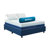 Combo Base Cama y Colchón Multisleep Blanco y Azul Semidoble 120 X 190 Cm Firmeza Medio Doble Faz - COLCHONES | Bylmo