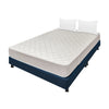 Combo Base Cama Y Colchón Multisleep Blanco Y Azul Queen 160 X 190 Cm Firmeza Medio Doble Faz