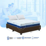 Combo Base Cama y Colchón Multisleep Blanco y Cafe Semidoble 120 X 190 Cm Firmeza Medio Doble Faz - COLCHONES | Bylmo