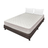 Combo Base Cama Y Colchón Multisleep Blanco Y Cafe Doble 140 X 190 Cm Firmeza Medio Doble Faz