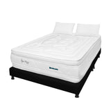 Combo Base Cama y Colchón Super Dream Blanco y Negro Semidoble 120 X 190 Cm Firmeza Firme Doble Faz - COLCHONES | Bylmo