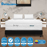 Combo Base Cama Y Colchón Super Dream Blanco Y Negro Queen 160 X 190 Cm Firmeza Firme Doble Faz