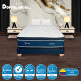 Combo Base Cama y Colchón Supra Azul Queen 160 X 190 Cm Firmeza Medio Doble Faz - COLCHONES | Bylmo