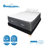 Combo Base Cama y Colchón Supra Negro Queen 160 X 190 Cm Firmeza Medio Doble Faz - COLCHONES | Bylmo