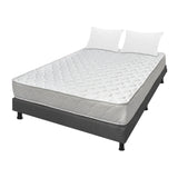 Combo Base Cama y Colchón Ultraflex Blanco y Gris Doble 140 X 190 Cm Firmeza Firme Doble Faz - COLCHONES | Bylmo