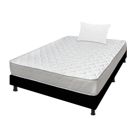 Combo Base Cama y Colchón Ultraflex Blanco y Negro Sencillo 100 X 190 Cm Firmeza Firme Doble Faz - COLCHONES | Bylmo