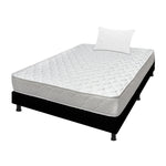 Combo Base Cama Y Colchón Ultraflex Blanco Y Negro Sencillo 100 X 190 Cm Firmeza Firme Doble Faz