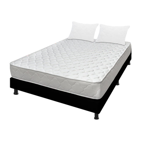 Combo Base Cama y Colchón Ultraflex Blanco y Negro Doble 140 X 190 Cm Firmeza Firme Doble Faz - COLCHONES | Bylmo
