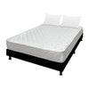 Combo Base Cama Y Colchón Ultraflex Blanco Y Negro Doble 140 X 190 Cm Firmeza Firme Doble Faz