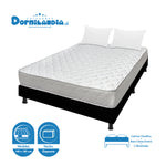 Combo Base Cama Y Colchón Ultraflex Blanco Y Negro Doble 140 X 190 Cm Firmeza Firme Doble Faz