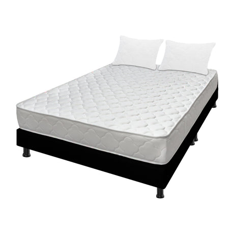 Combo Base Cama y Colchón Ultraflex Blanco y Negro Queen 160 X 190 Cm Firmeza Firme Doble Faz - COLCHONES | Bylmo