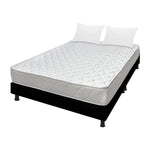 Combo Base Cama Y Colchón Ultraflex Blanco Y Negro Queen 160 X 190 Cm Firmeza Firme Doble Faz