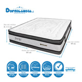 Combo Base Cama y Colchón Wonderful Blanco y Gris Sencillo 100 X 190 Cm Firmeza Medio Doble Faz - COLCHONES | Bylmo