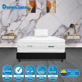 Combo Base Cama y Colchón Wonderful Blanco y Negro Sencillo 100 X 190 Cm Firmeza Medio Doble Faz - COLCHONES | Bylmo