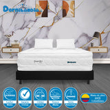 Combo Base Cama y Colchón Wonderful Blanco y Negro Doble 140 X 190 Cm Firmeza Medio Doble Faz - COLCHONES | Bylmo