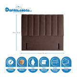 Combo Colchón Excalibur Gris y Azul Queen 160 X 190 Cm Firmeza Medio Doble Faz Con Cabecero y Base Cama - COLCHONES | Bylmo