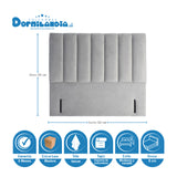 Combo Colchón Excalibur Gris y Cafe Queen 160 X 190 Cm Firmeza Medio Doble Faz Con Cabecero y Base Cama - COLCHONES | Bylmo