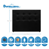Combo Colchón Casata Blanco y Negro Sencillo 100 X 190 Cm Firmeza Medio Firme Doble Faz Con Cabecero y Base Cama - COLCHONES | Bylmo