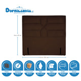 Combo Colchón Infinity Blanco y Cafe King 200 X 200 Cm Firmeza Medio Firme Doble Faz Con Cabecero y Base Cama - COLCHONES | Bylmo